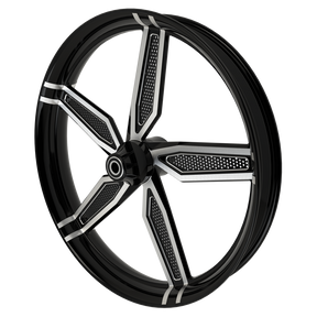 Octane Harley Softail | Dyna | Sportster Black Double Cut Wheels