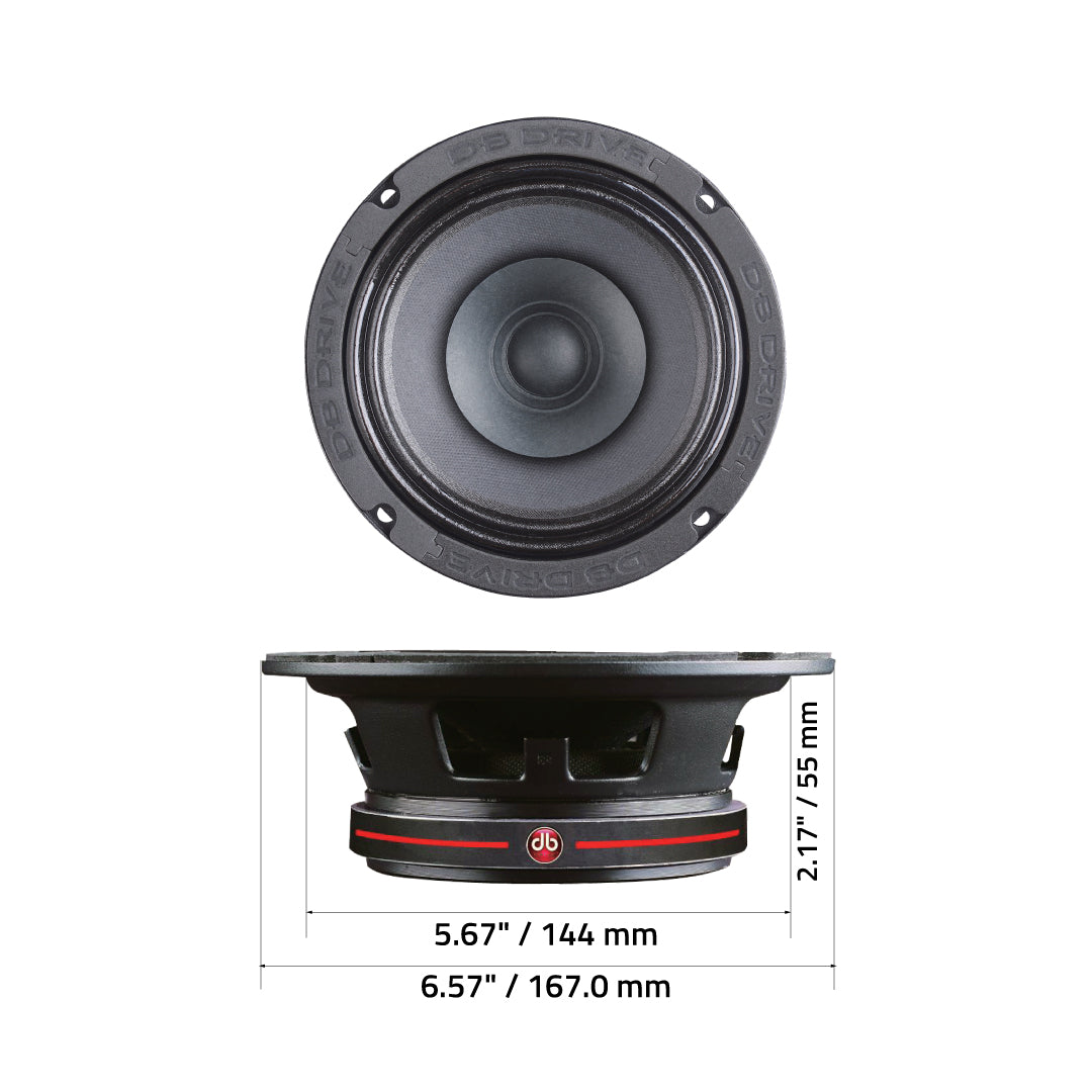 DB Drive P2MB 6PR8 : 6.5" PRO Audio Midrange (8-Ohm)