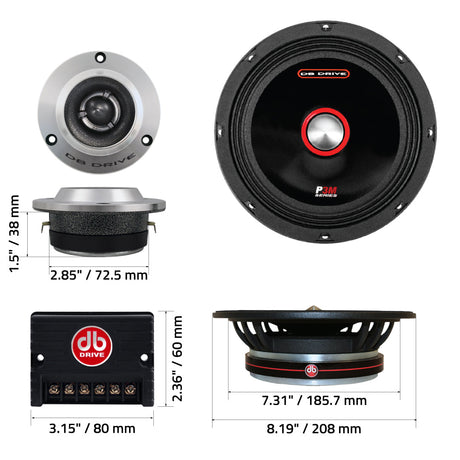 DB Drive P3 8K : 8" PRO Audio Component Speaker