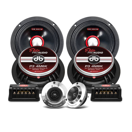 DB Drive P3 4M6K : 6.5" 4- Midrange/ 2-Tweeter Component Kit