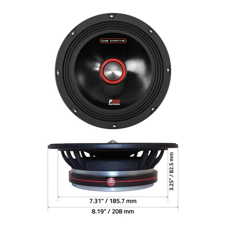 DB Drive P3M 8C : 8" Shallow Mount PRO Audio Midrange