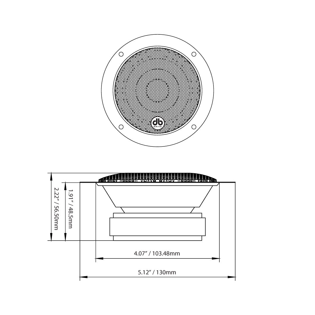 DB Drive P4M 4SB : 4" PRO Audio Sealed Back Midrange