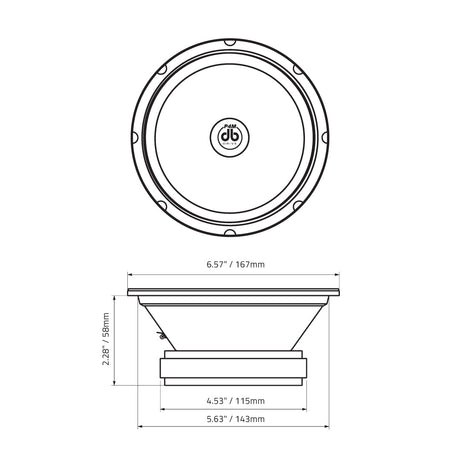 DB Drive P4M 6SB : 6.5" PRO Audio Sealed Back Midrange