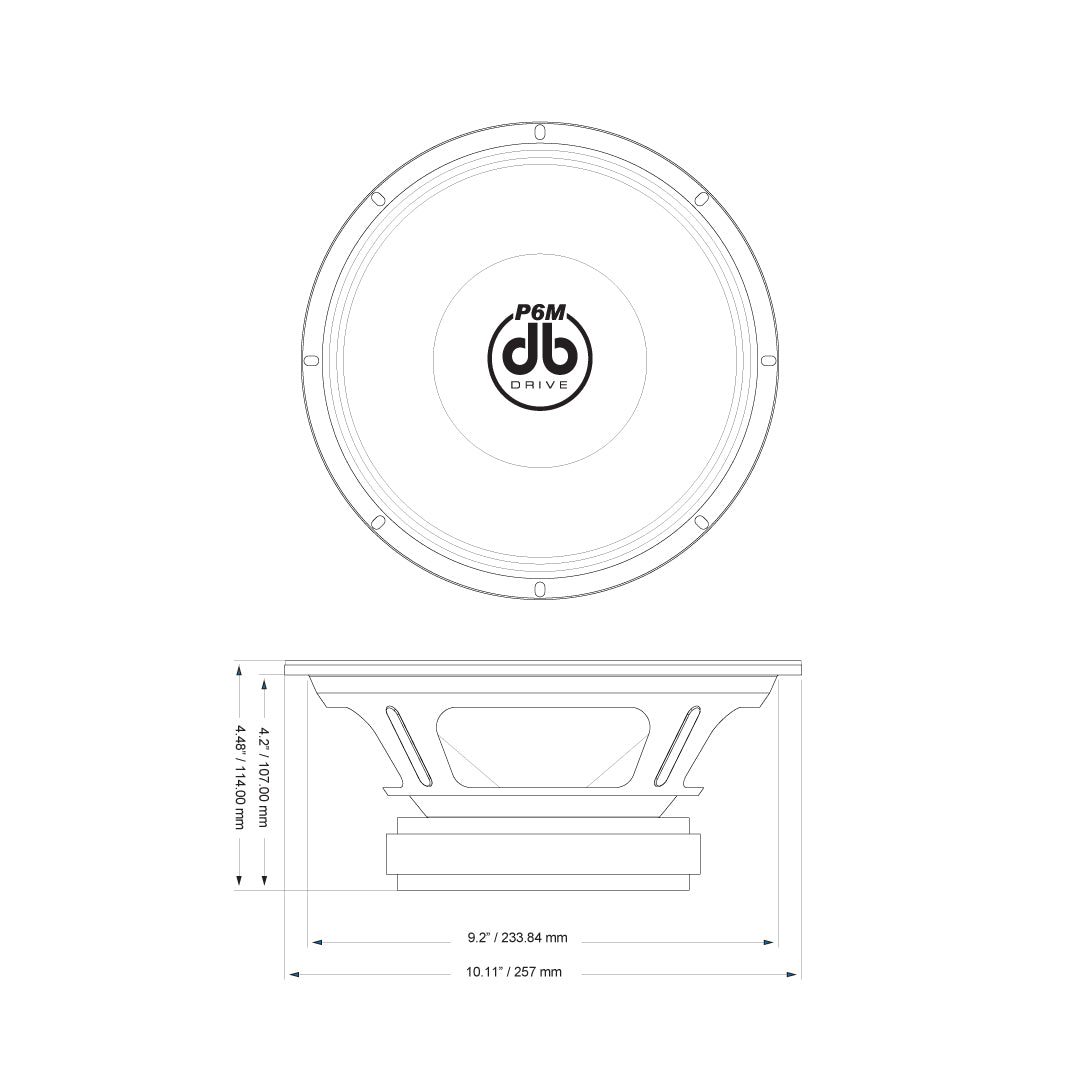 DB Drive P6M10MB : P6M Series 10" PRO Audio Midbass
