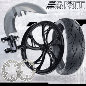 26x5.5 Harley-Davidson Black Fat Tire Bagger Kit