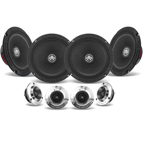 DB Drive PRO6K4MT : 6.5" 4-Midrange/4 Tweeter PRO Audio Component Kit