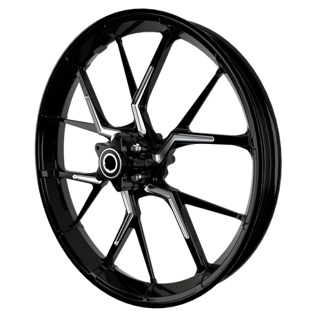 21 Inch PS.02 Black Double Cut Harley Wheel