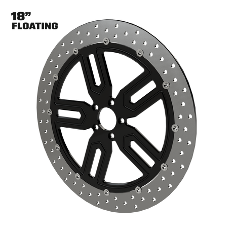 Race Tech 18" floating rotor in black