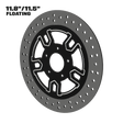 Race Tech 11" floating rotor in black double cut