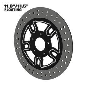 Race Tech 11" floating rotor in black double cut