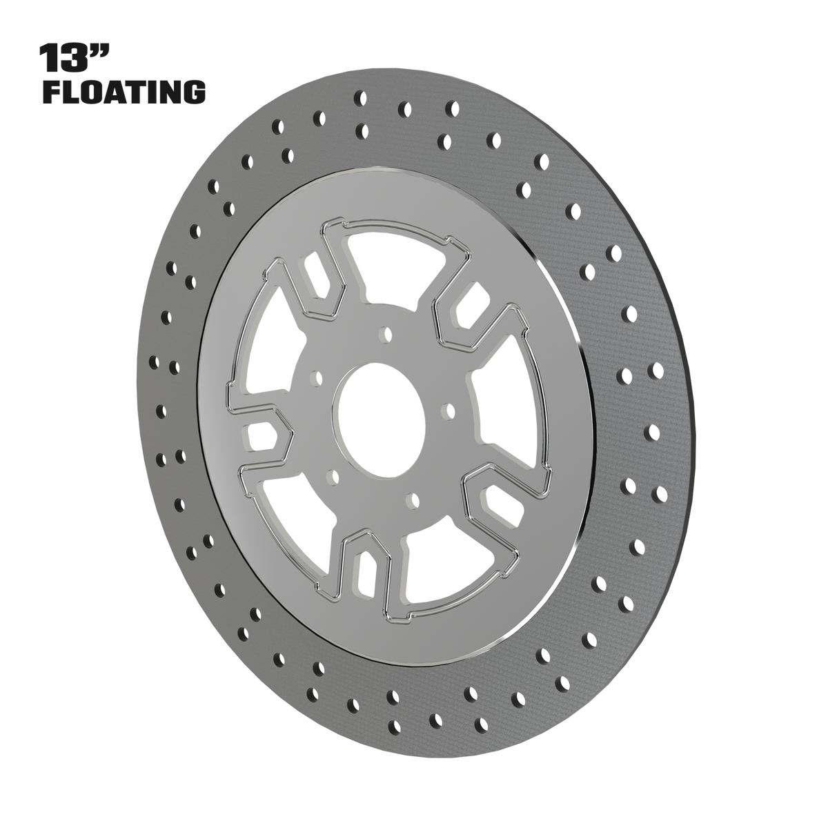 Race Tech 13" floating rotor in polished