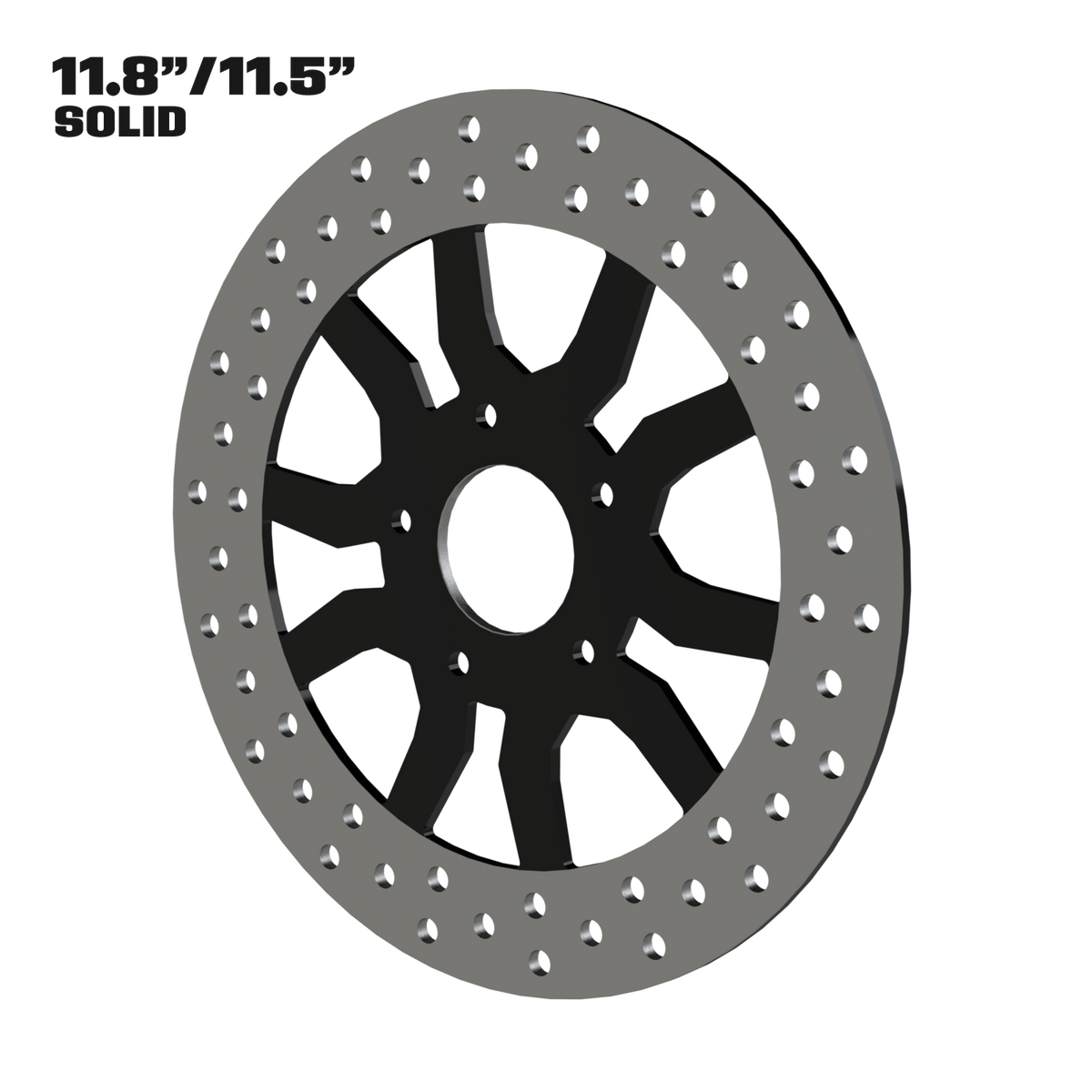 Rage 11" solid rotor in black