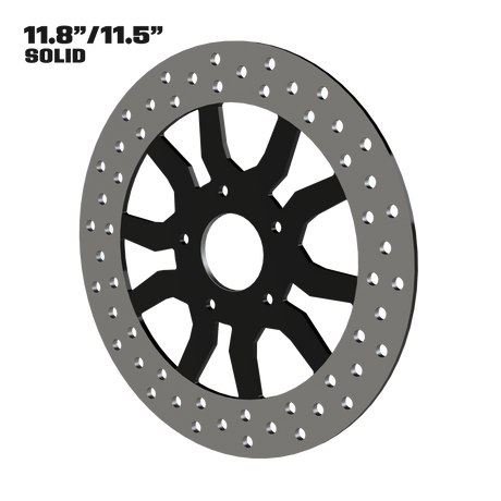 Rage 11" solid rotor in black