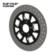 Rage 11" floating rotor in black double cut