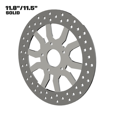 Rage 11" solid rotor in polished