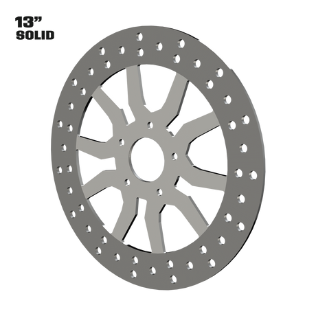 Rage 13" solid rotor in polished