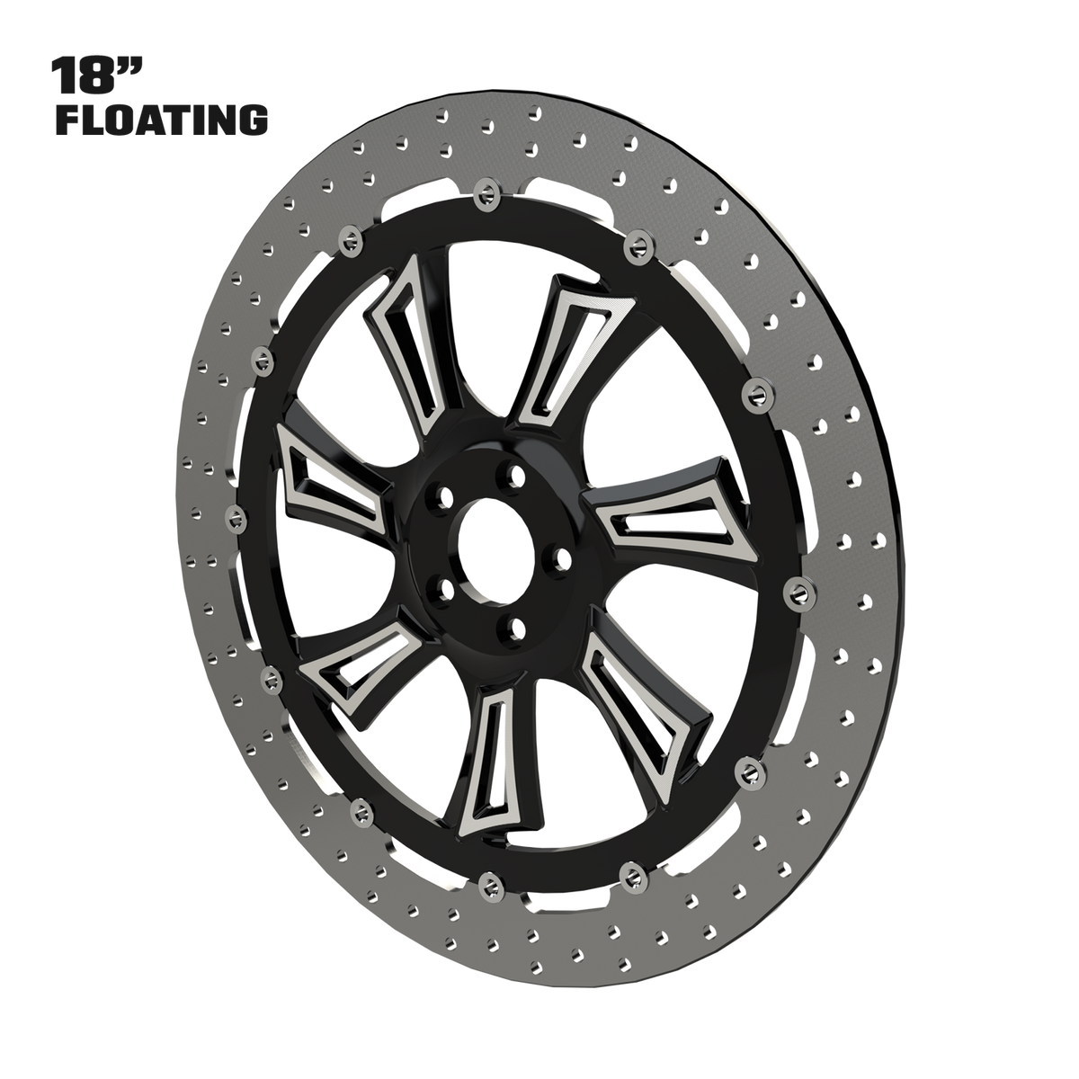 Reaper 18" Floating Rotor in Black Contrast Cut