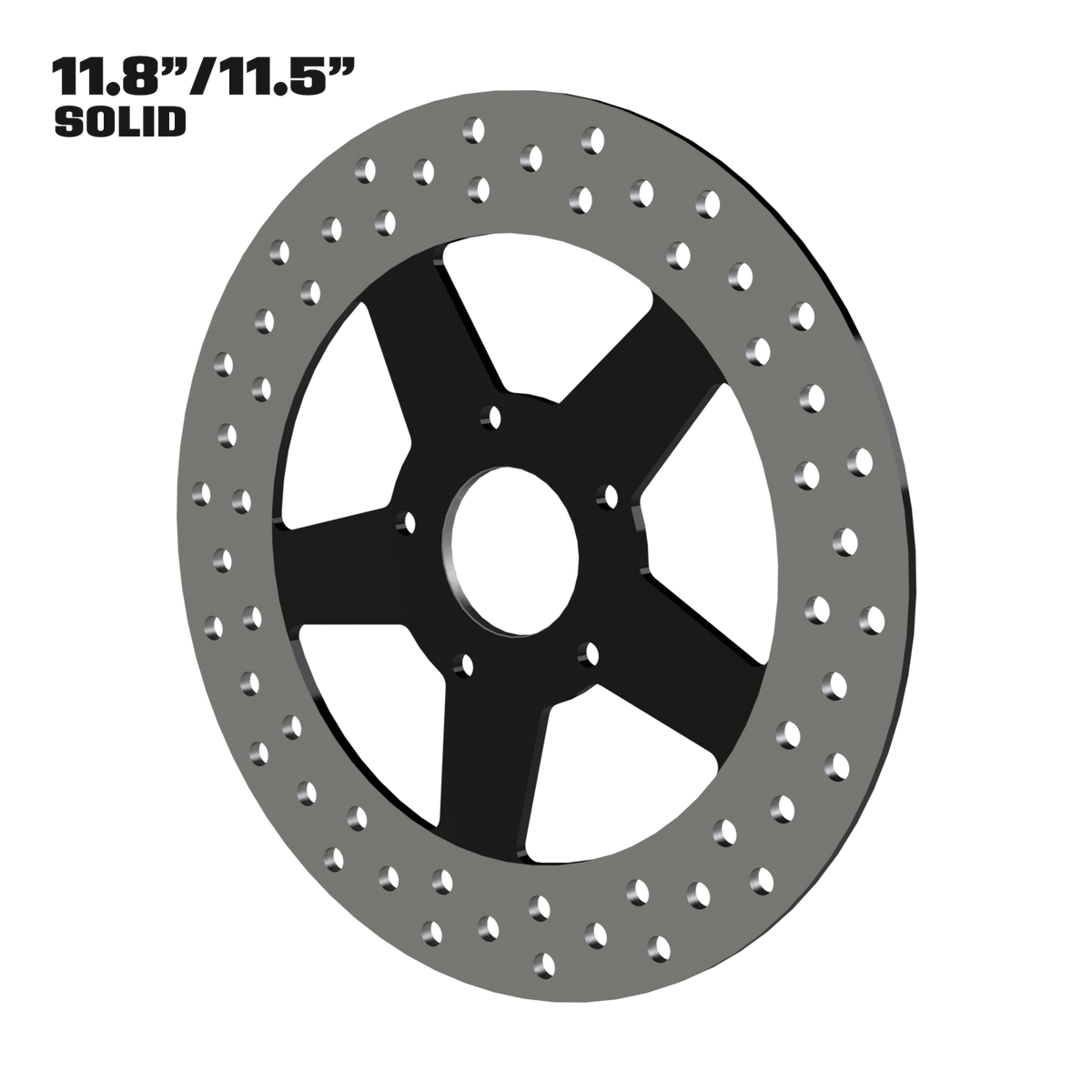 Rev Limit 11" solid rotor in black