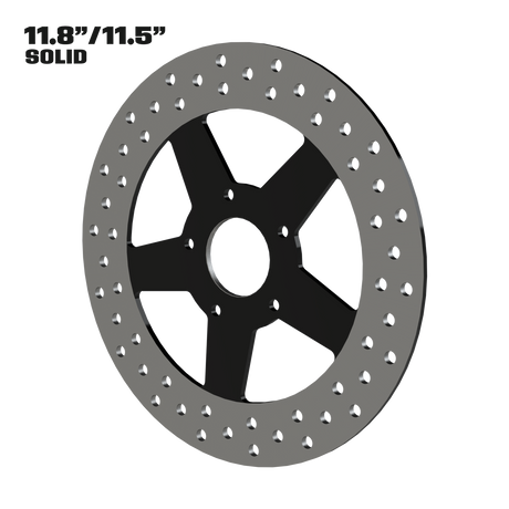 Rev Limit 11" solid rotor in black