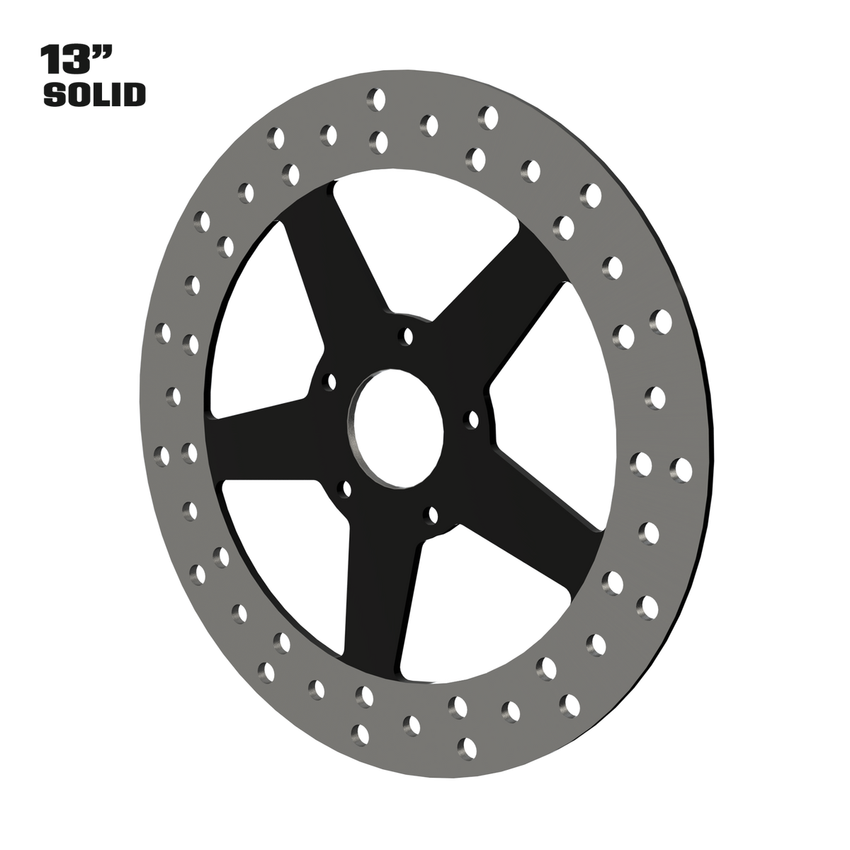 Rev Limit 13" solid rotor in black