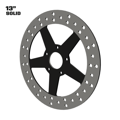 Rev Limit 13" solid rotor in black
