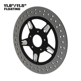 Rev Limit 11" floating rotor in black double cut