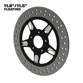 Rev Limit 11" floating rotor in black double cut