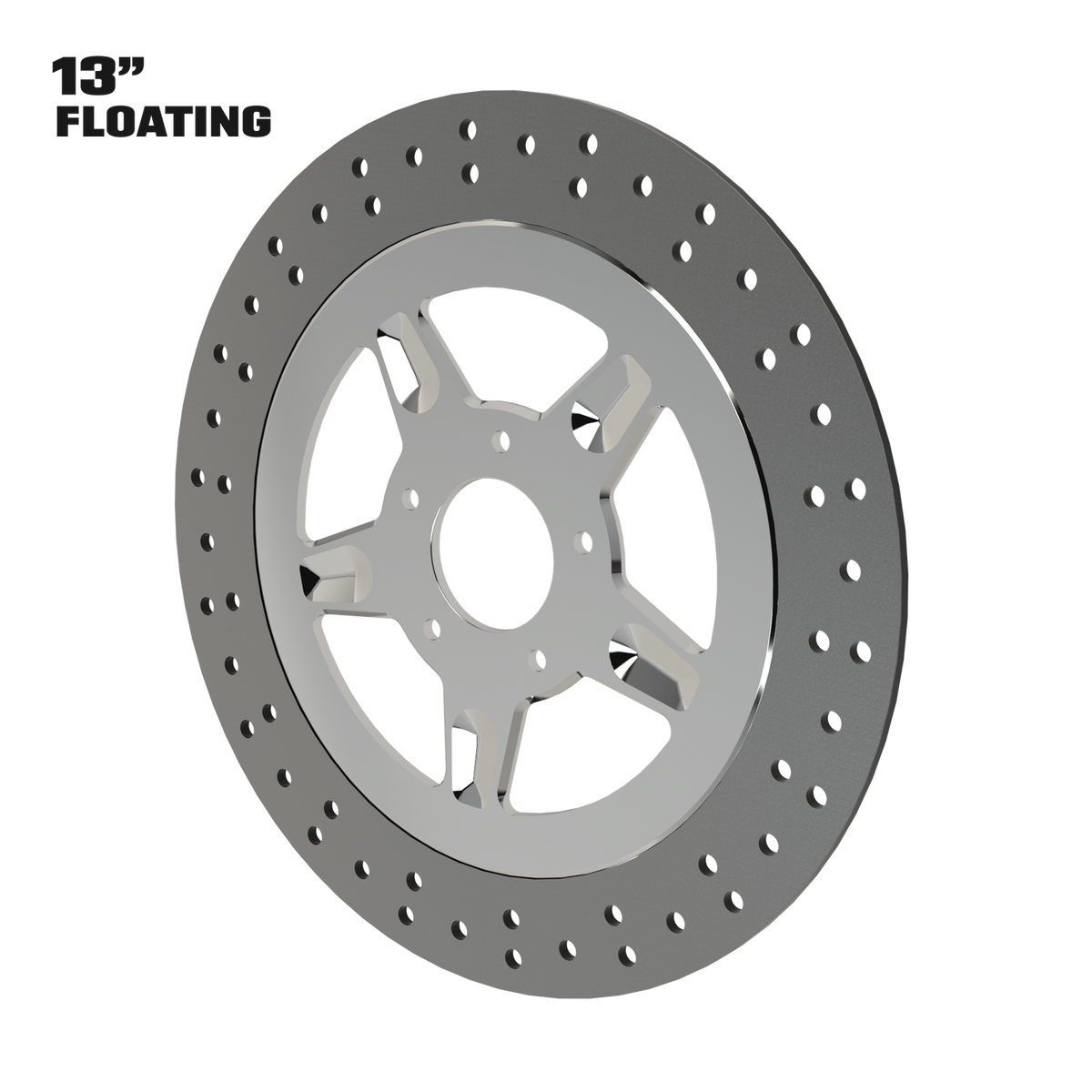 Rev Limit 13" floating rotor in polished