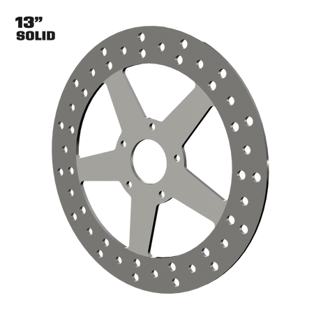 Rev Limit 13" solid rotor in polished