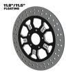 Revolution 11" floating rotor in black double cut
