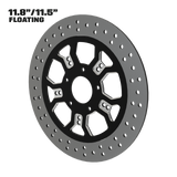 Revolution 11" floating rotor in black double cut