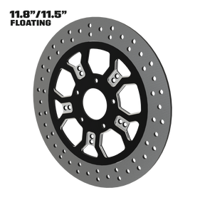 Revolution 11" floating rotor in black double cut