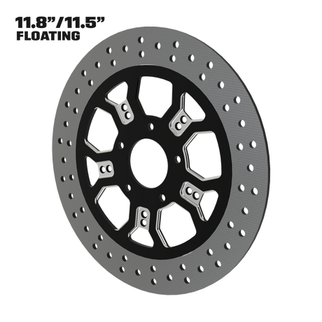 Revolution 11" floating rotor in black double cut