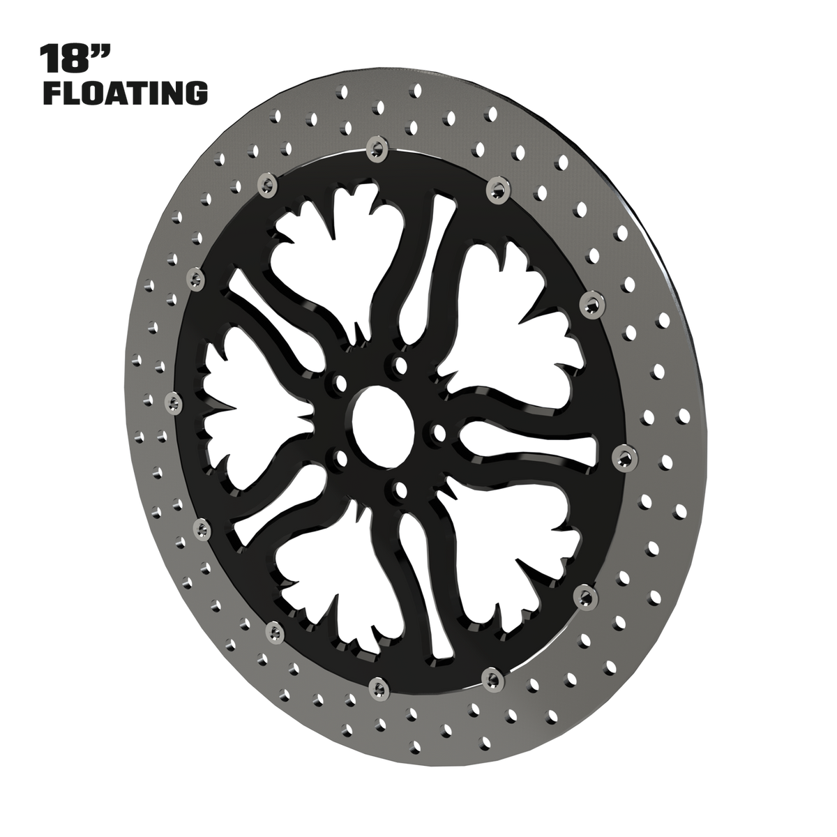 Ring of Fire 18" floating rotor in black