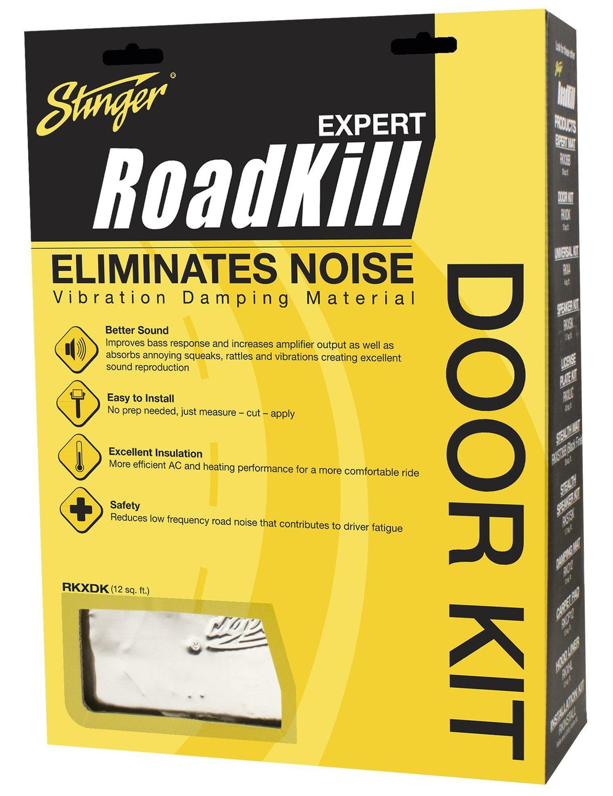 Stinger RKXDK Roadkill Expert Door Kit, 4 Pcs, 6 Sheets 12" X 24" = 12 Sq. Ft.