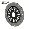 Roulette 11" Floating Rotor in Black Contrast Cut