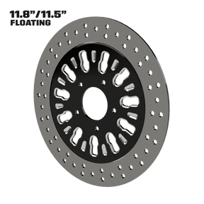 Roulette 11" Floating Rotor in Black Contrast Cut