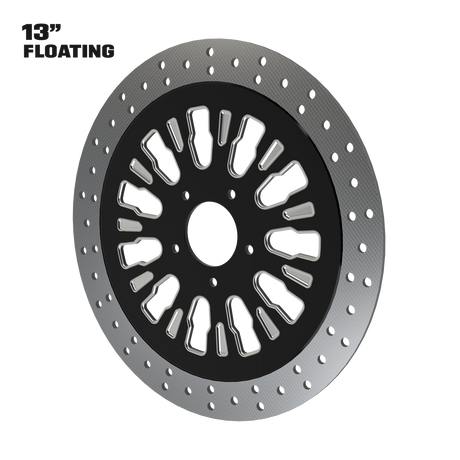 Roulette 13" Floating Rotor in Black Contrast Cut