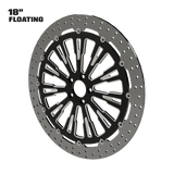 Roulette 18" Floating Rotor in Black Contrast Cut