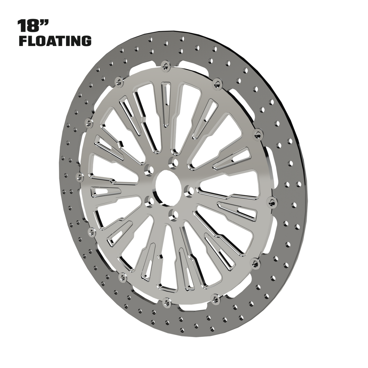 Roulette 18" Floating Rotor in Polished