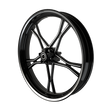 RetroSpec 10 Harley Softail | Dyna | Sportster Black Double Cut Wheels