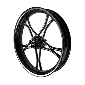 RetroSpec 10 Harley Softail | Dyna | Sportster Black Double Cut Wheels