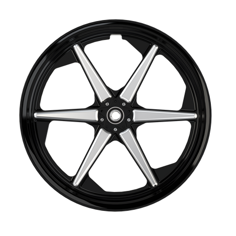 RetroSpec 11 Harley Softail | Dyna | Sportster Black Double Cut Wheels