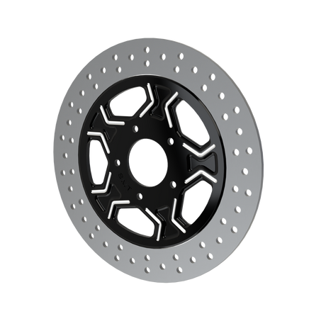 RetroSpec 10 11.5" & 11.8" floating rotor in black double cut