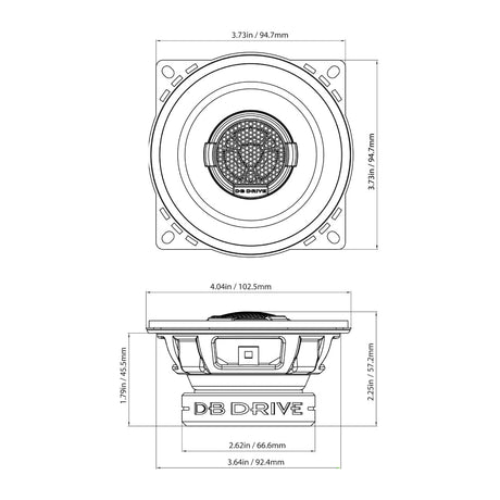 DB Drive S4.0 : 4" 2-Way Speaker (1 Pair)