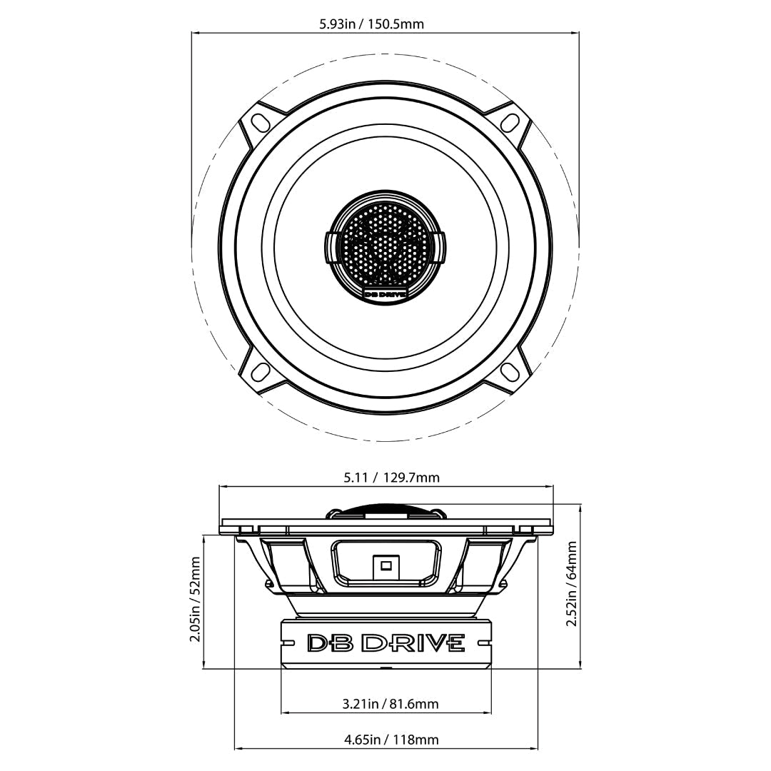 DB Drive S5.25 : 5.25" Speed Series 2-Way Speaker (1 Pair)