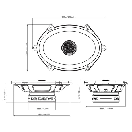 DB Drive S57 : 5"×7" Speed Series 2-Way Speaker (1 Pair)