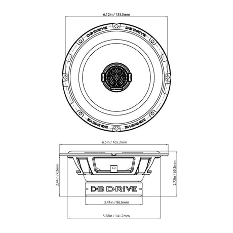 DB Drive S65P : 6.5" Speed Series High Power 2-Way Speaker (1 Pair)