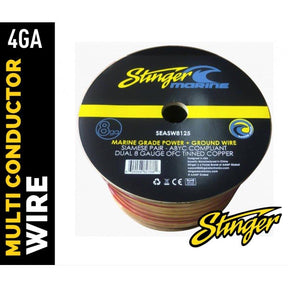 Stinger SEASW4125 4GA Marine-grade Amplifier Wire Spools 125FT