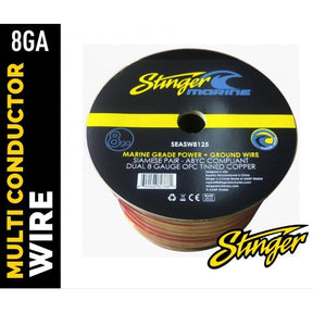 Stinger SEASW8125 8GA Marine-grade Amplifier Wire Spools 125FT